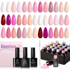 Beetles Gel Polish: palette de 20 couleurs nude et rose pour tous les looks