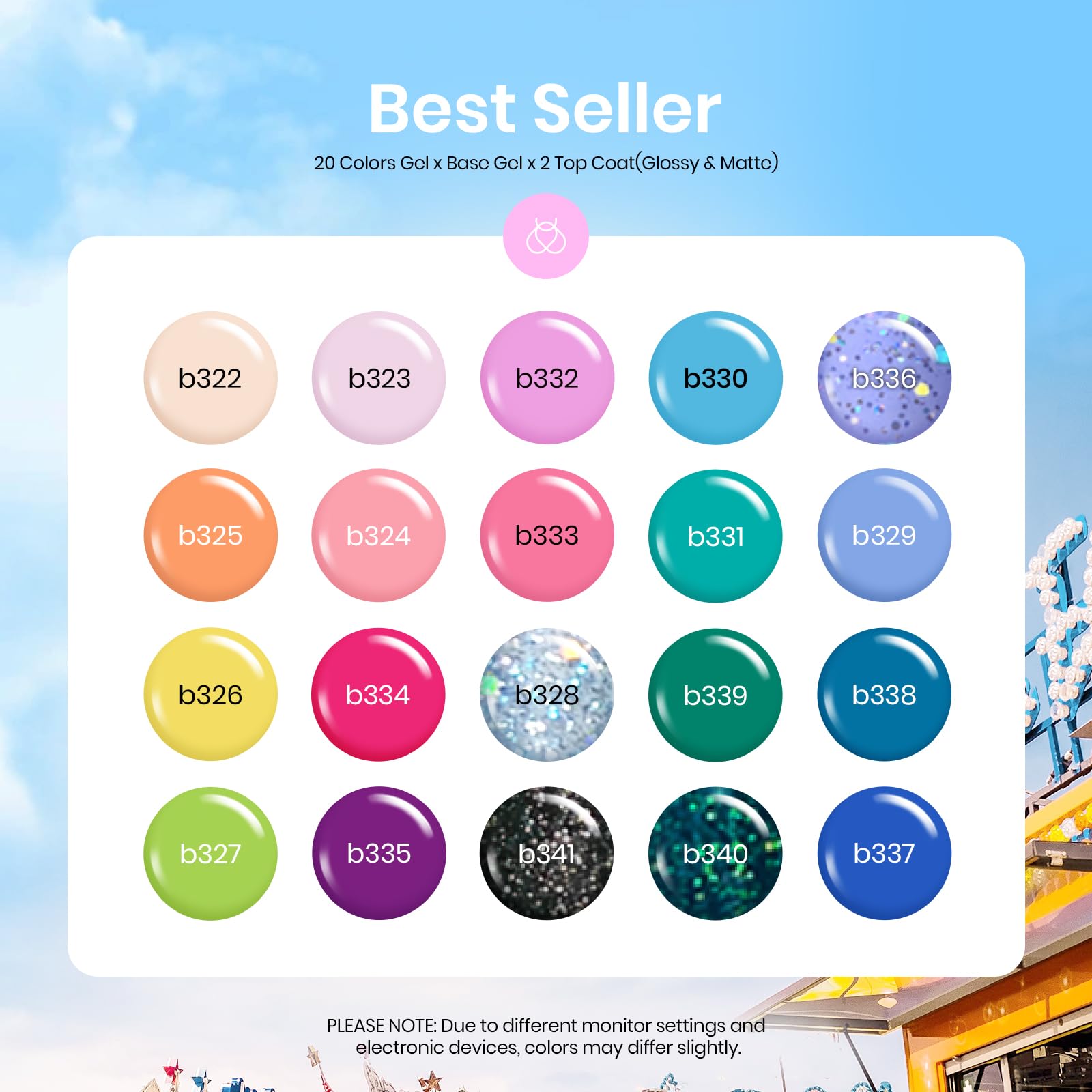 Palette Beetles Gel Polish avec 20 nuances tendance pour toutes les occasions