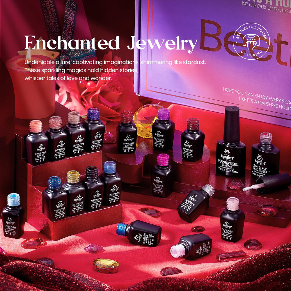 Beetles Gel Polish 39pcs: flacons pourpre pour looks sophistiqués et mystérieux.