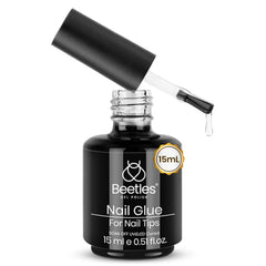 Beetles Gel Polish 9 en 1 – colle en bouteille pour fixations d’ongles durables.