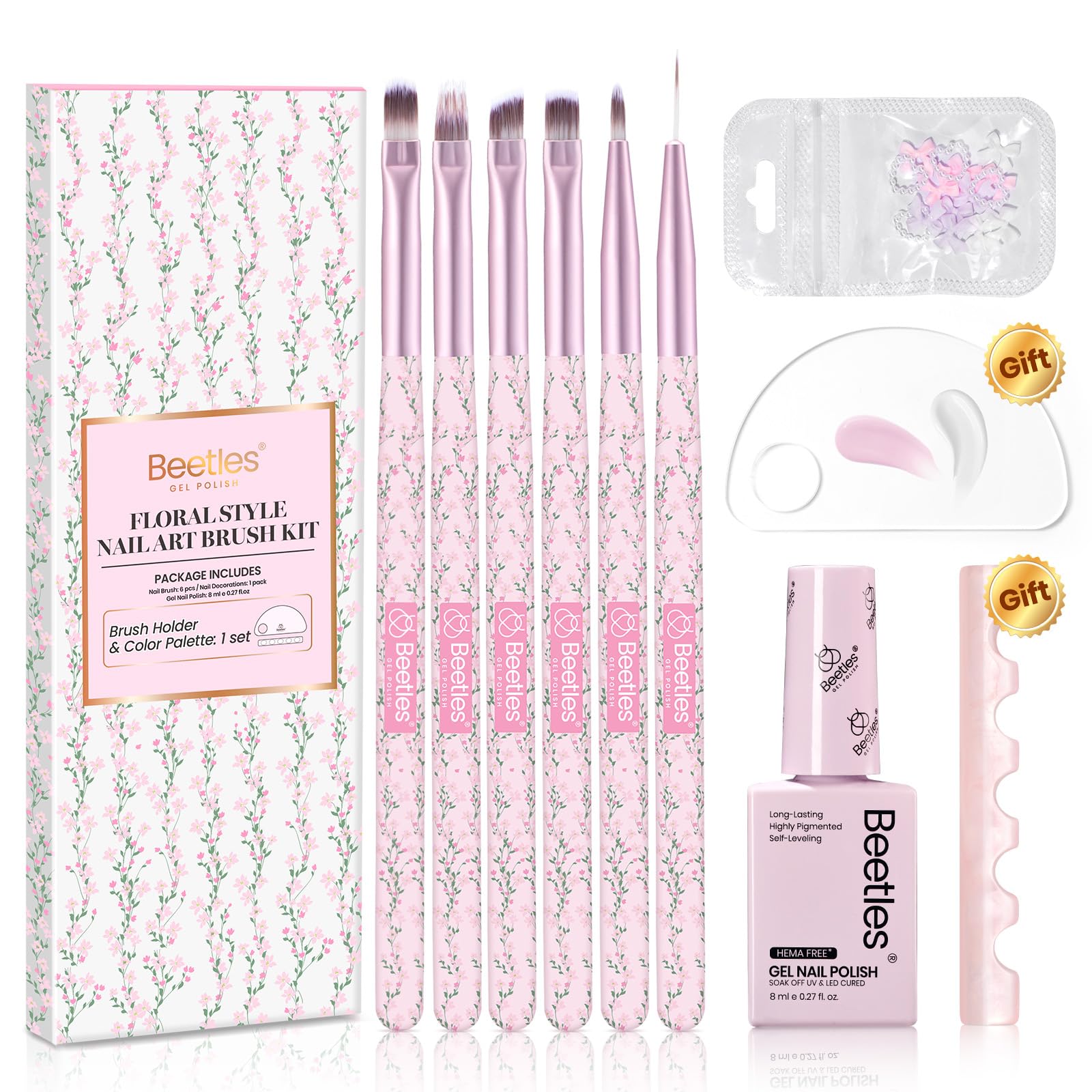 Beetles Gel Polish accessoires noeud perles-coeur pour déco ongles