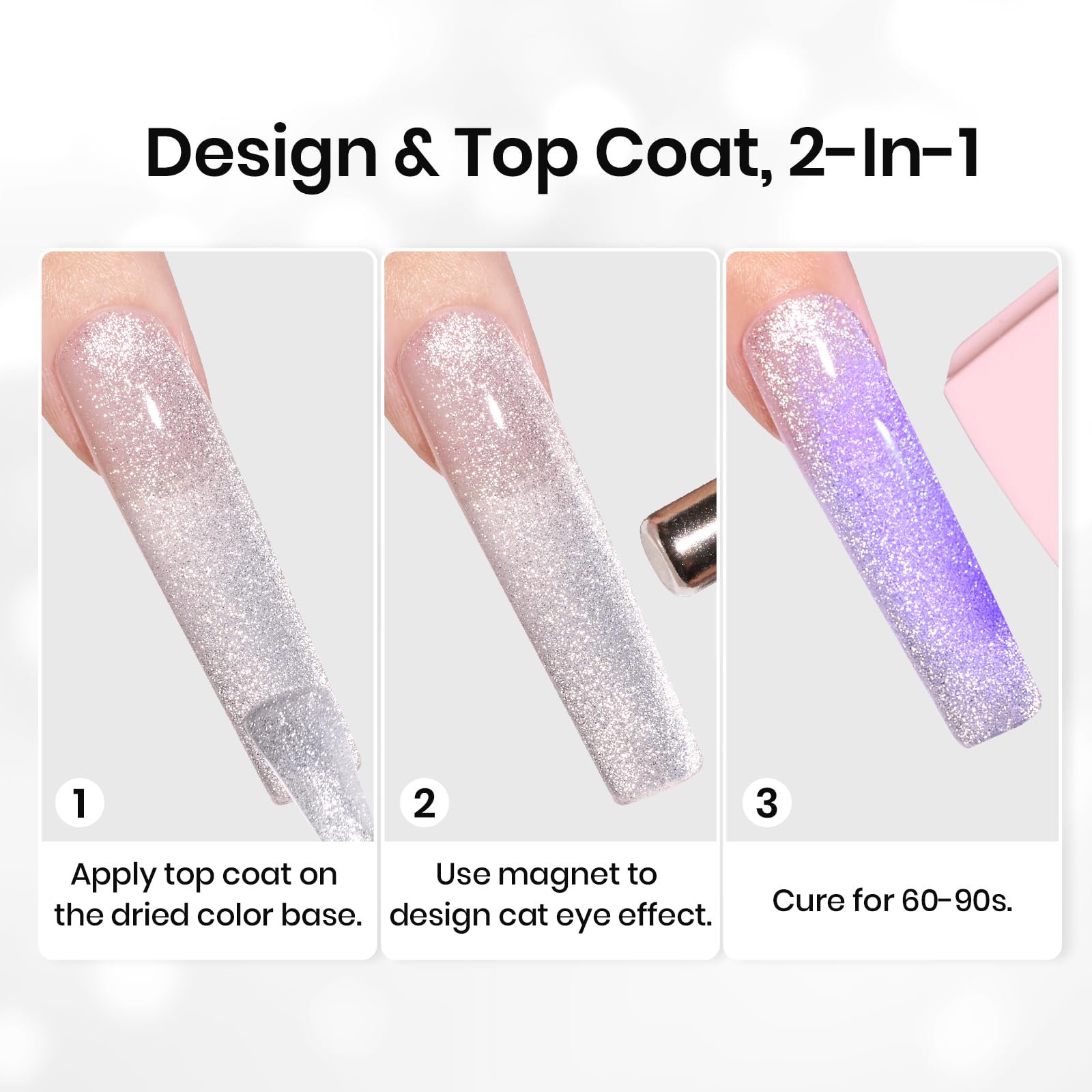 Beetles Gel Polish Cat Eye, application fluide grâce au pinceau lisse.