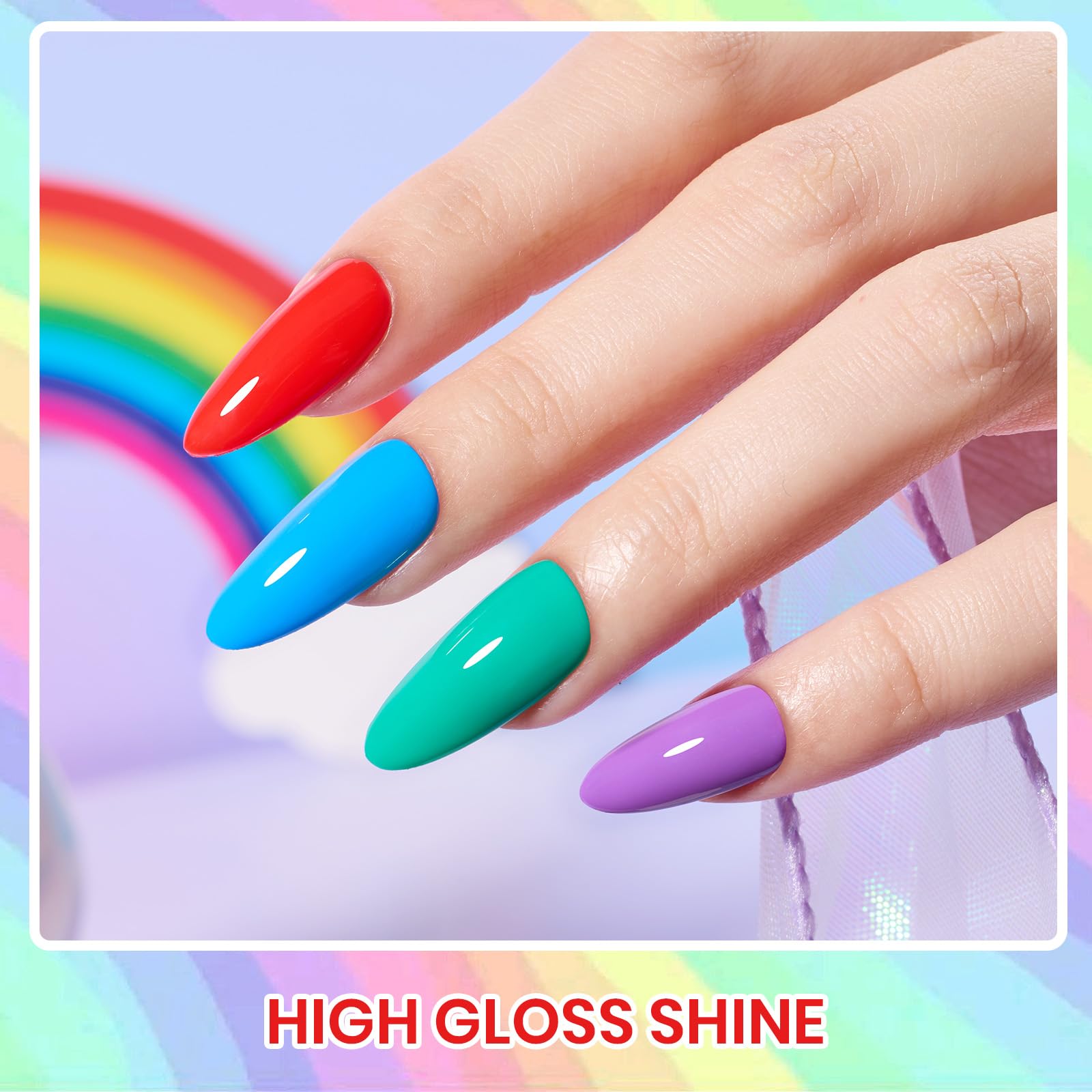 Beetles Gel Polish Arc-en-Ciel: boîte pratique, idéal cadeau ou usage domestique.