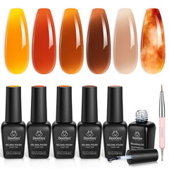 Beetles Gel Polish Autumn Collection kit for elegant jelly finishes and fall nails.