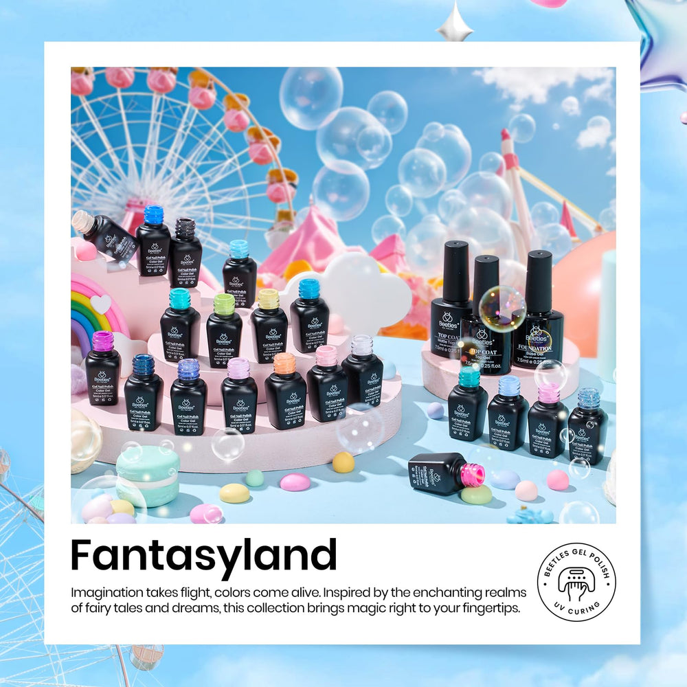 Base et Top Coat inclus dans le coffret Beetles Gel Polish pour une finition soignée
