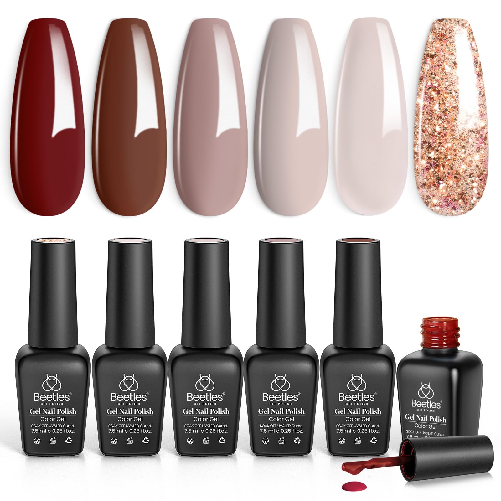 Beetles Gel Polish bordeaux – teinte tendance pour une manucure chic durable.