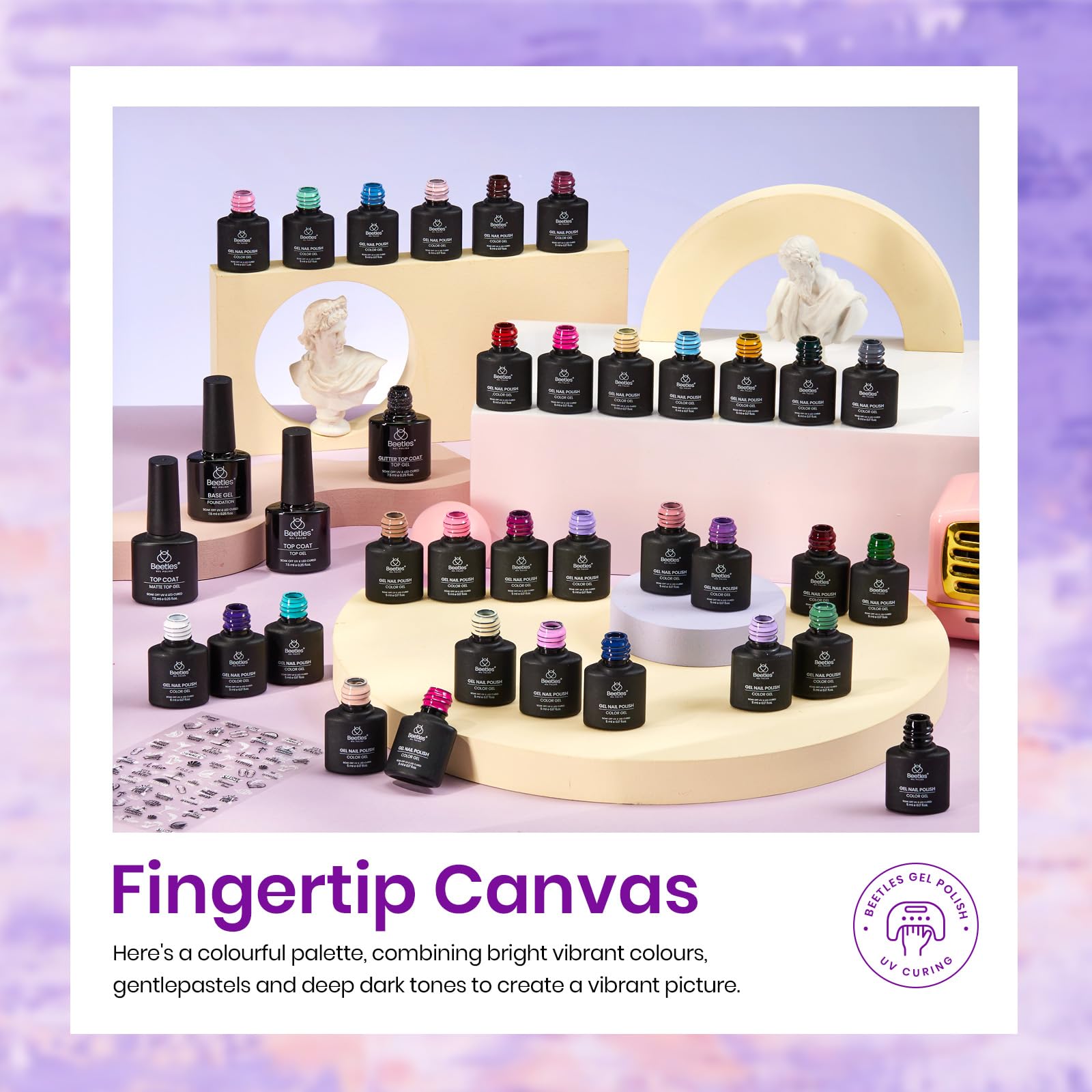 Beetles Gel Polish brillance longue durée jusqu'à 28 jours.