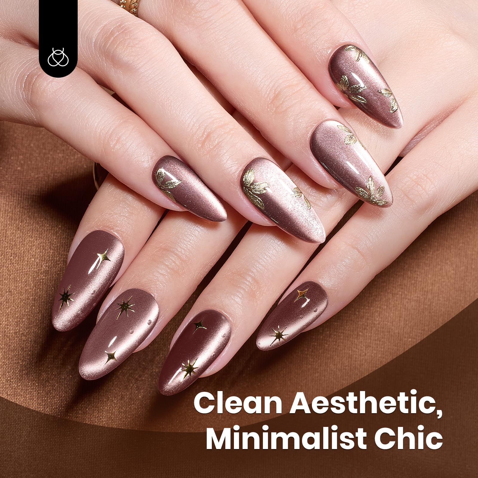 Beetles Gel Polish Cat Eye brun Cinnamon Girl offre une brillance durable et flexible.