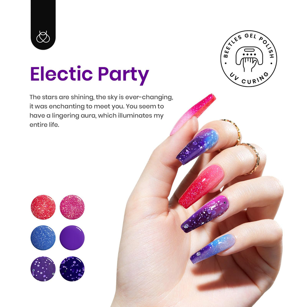 Beetles Gel Polish changement couleur bleu, look frais et vibrant.