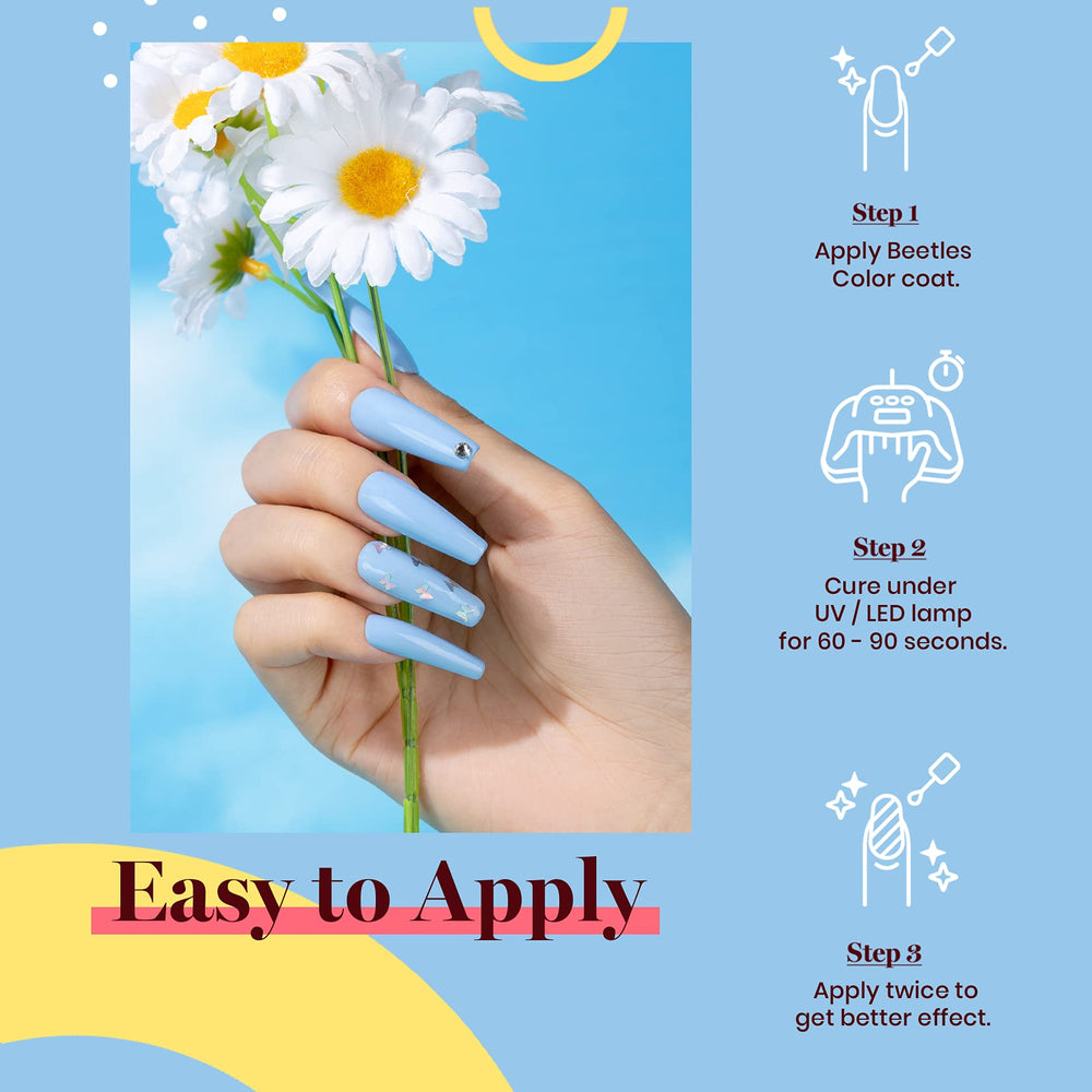 Coffret cadeau Beetles Gel Polish bleu, parfait pour offrir.