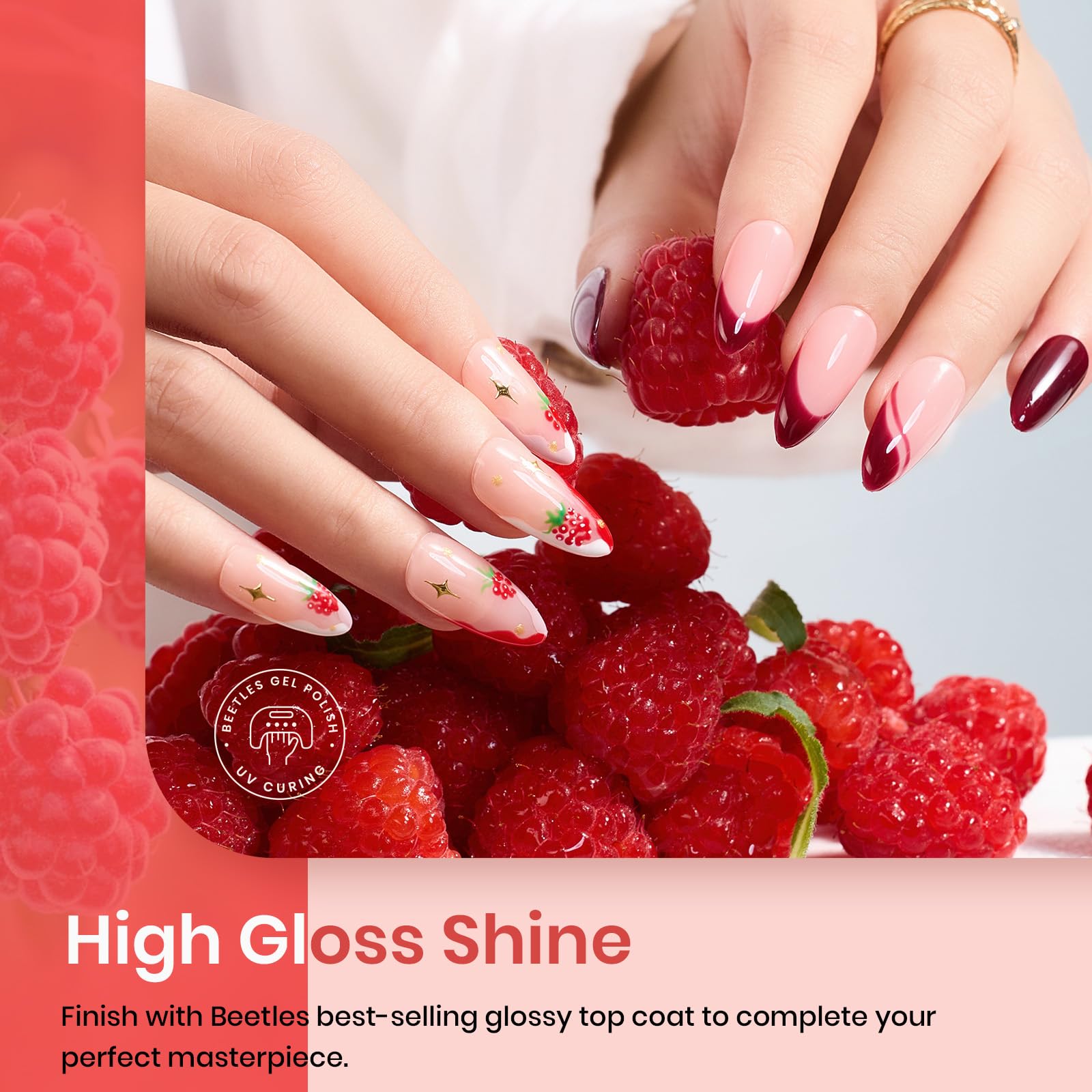 Beetles Gel Polish coffret Saint-Valentin rose pâle – fini doux et glamour quotidien.