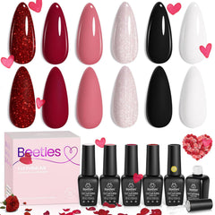 Beetles Gel Polish Collection Reine des Cœurs Rose Pâle : tenue durable et éclat soyeux.