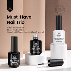Beetles Gel Polish Couche Finition : finition brillante et résistante pour des ongles durables.