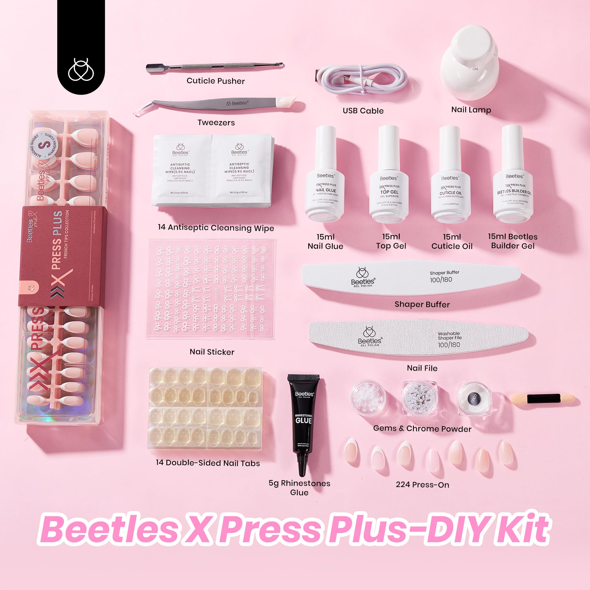 Beetles Gel Polish designs pointe française et ombre prête pour les looks.