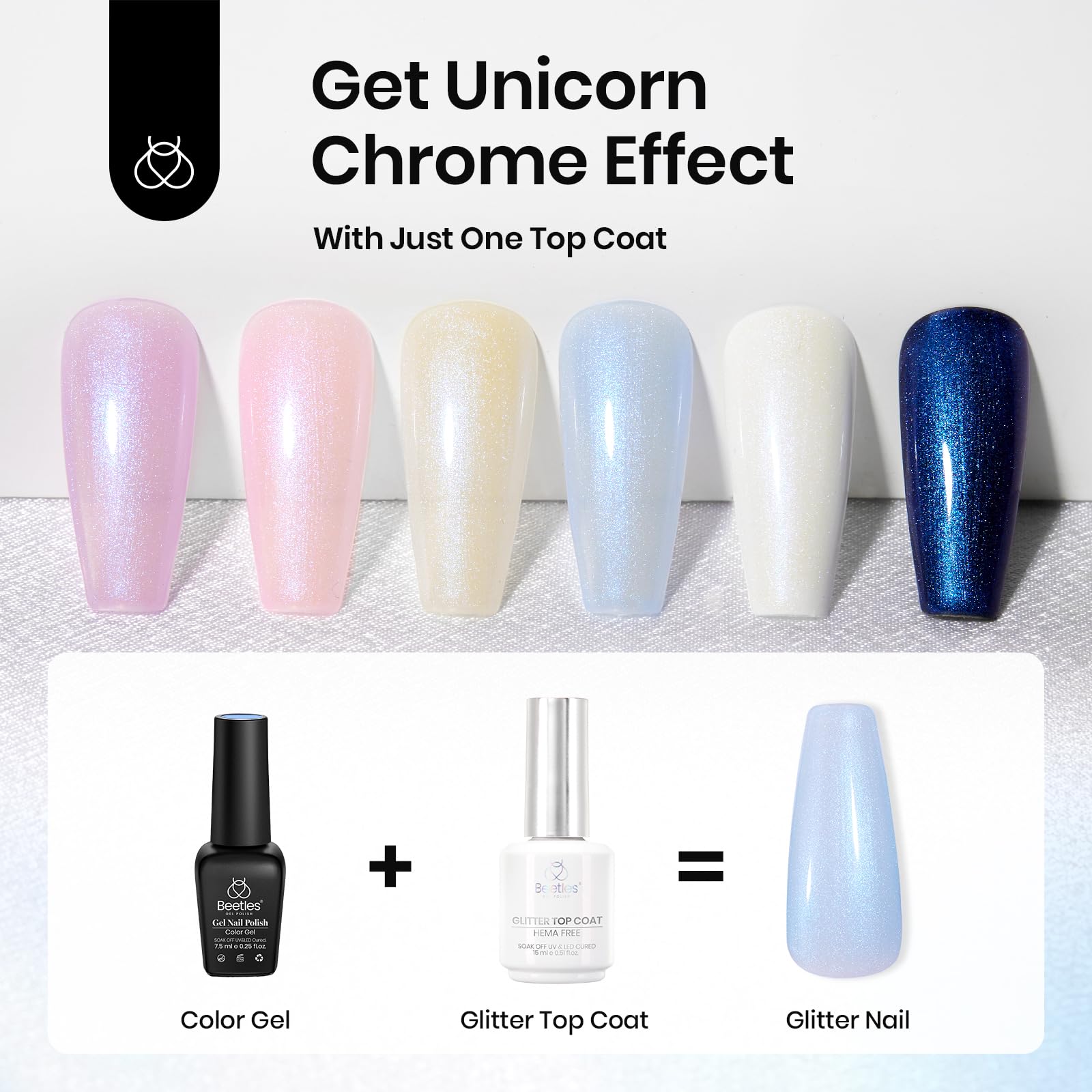 Beetles Gel Polish – echantillon-paillettes, allure chic et longue tenue.