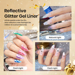 Beetles Gel Polish Eclat Nuit Reflet: brillance visible dans l'obscurité