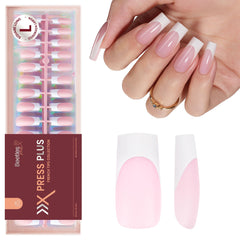 Beetles Gel Polish – embouts à pointe française longue et carrée pour une application nette.