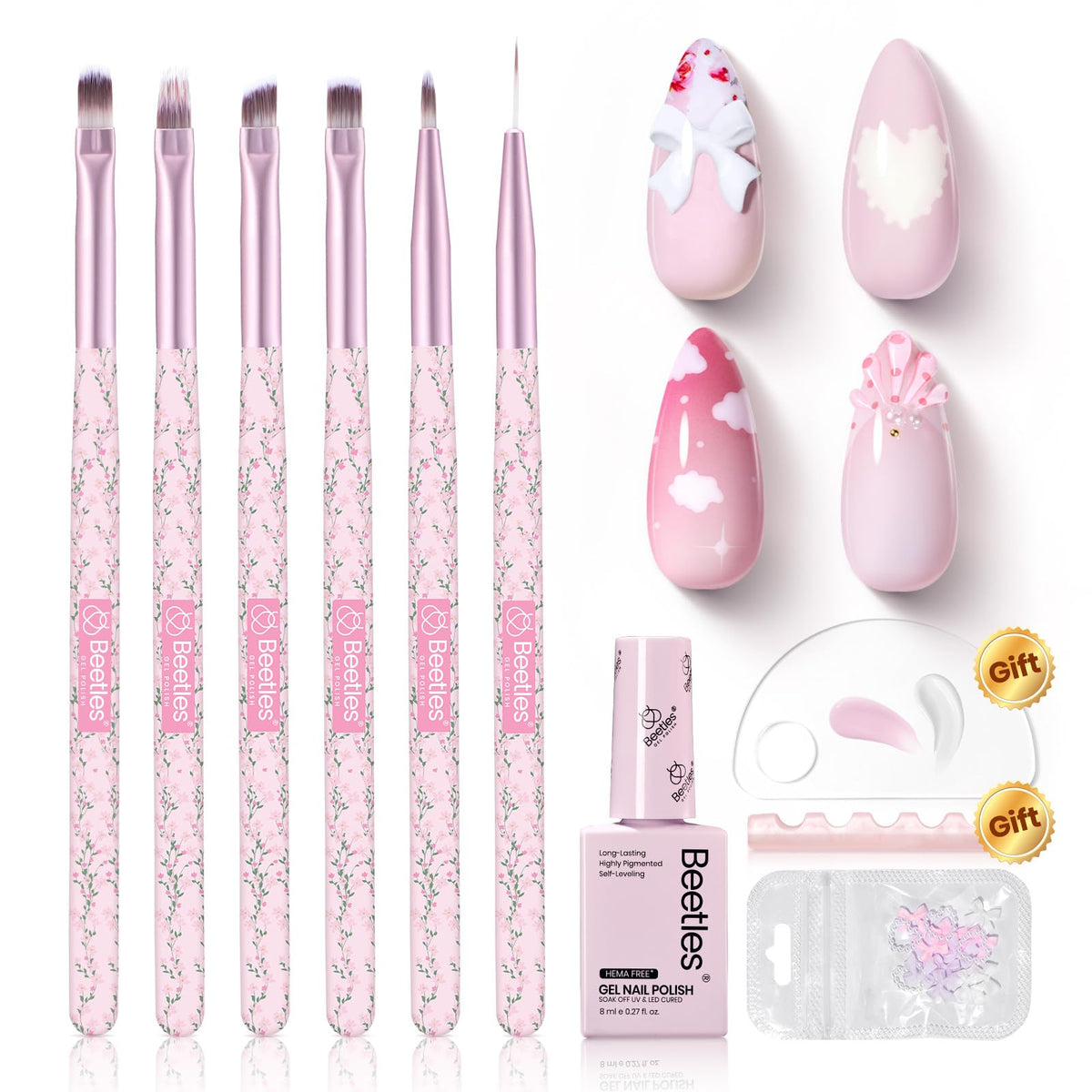 Beetles Gel Polish ensemble pinceaux art ongles pour usage à domicile