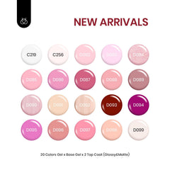 Beetles Gel Polish – flacons rose et nude brillants pour une longue tenue