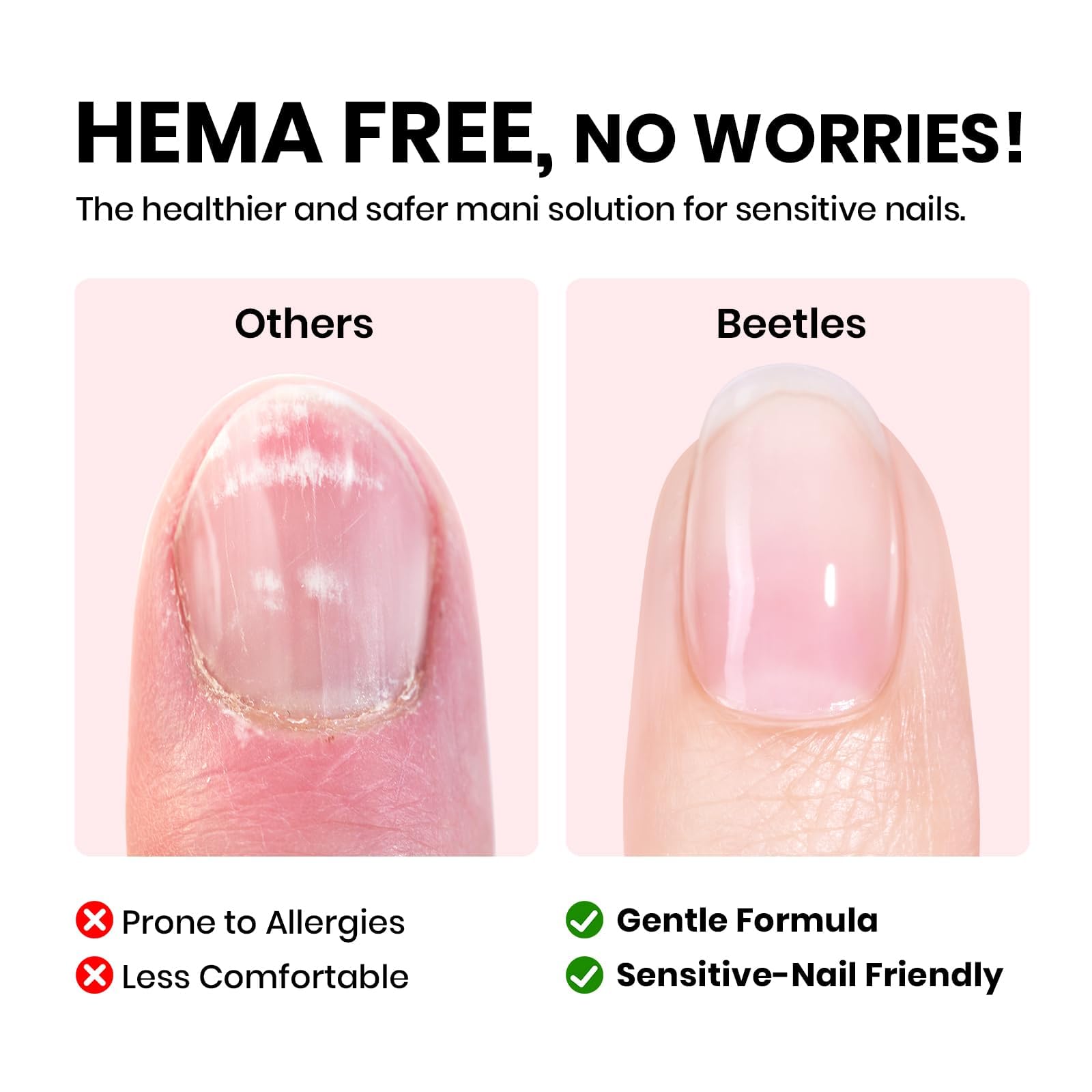Beetles Gel Polish gel-builder rose pour renforcer et allonger les ongles.