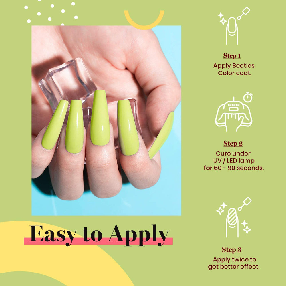 Beetles Gel Polish jaune néon lampe UV, durabilité et séchage rapide