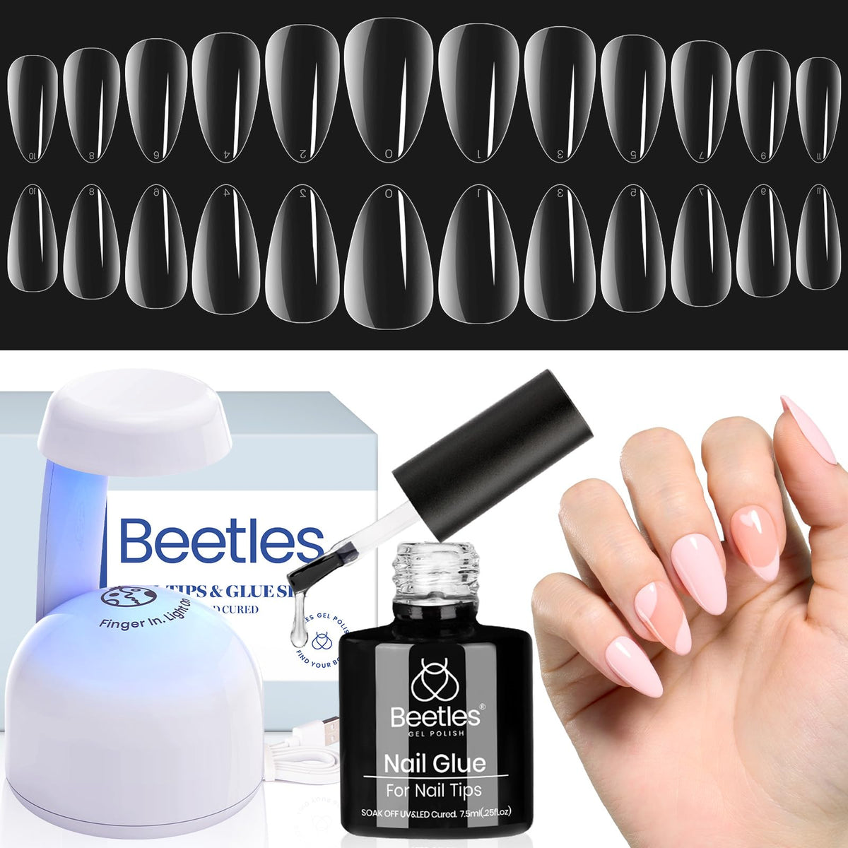Beetles Gel Polish lampe UV LED compacte pour durcir rapidement les gels