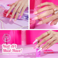 Beetles Gel Polish – liner bleu estival pour une touche fraîche sur les ongles.