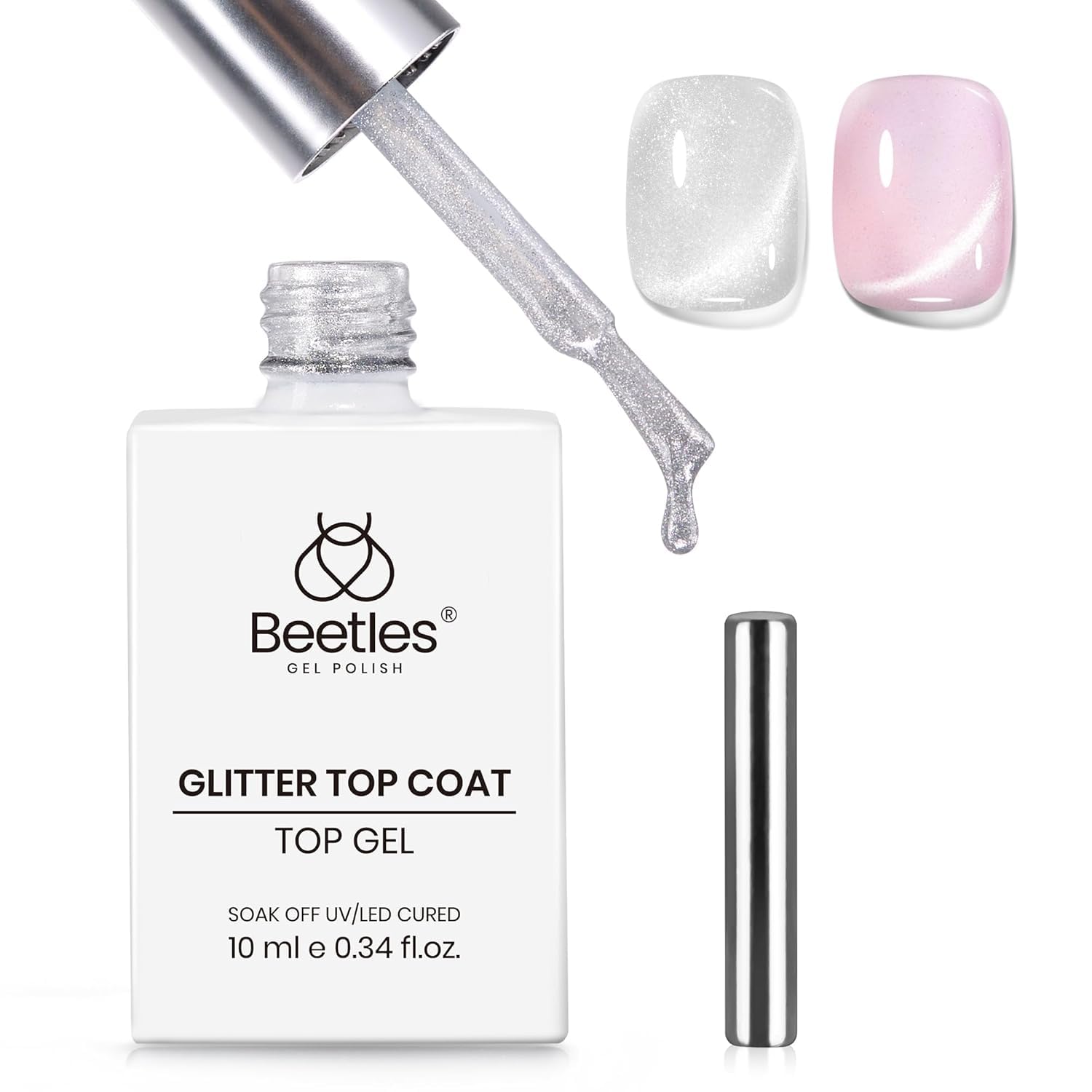 Beetles Gel Polish œil de chat avec aimant, effet net et défini.