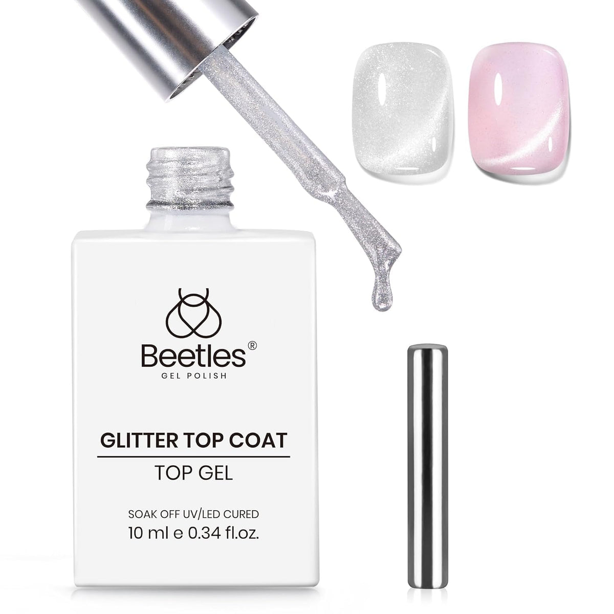Beetles Gel Polish œil de chat avec aimant, effet net et défini.