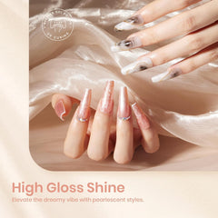 Beetles Pearl Gel Polish orange lumineux pour des accents festifs et dynamiques