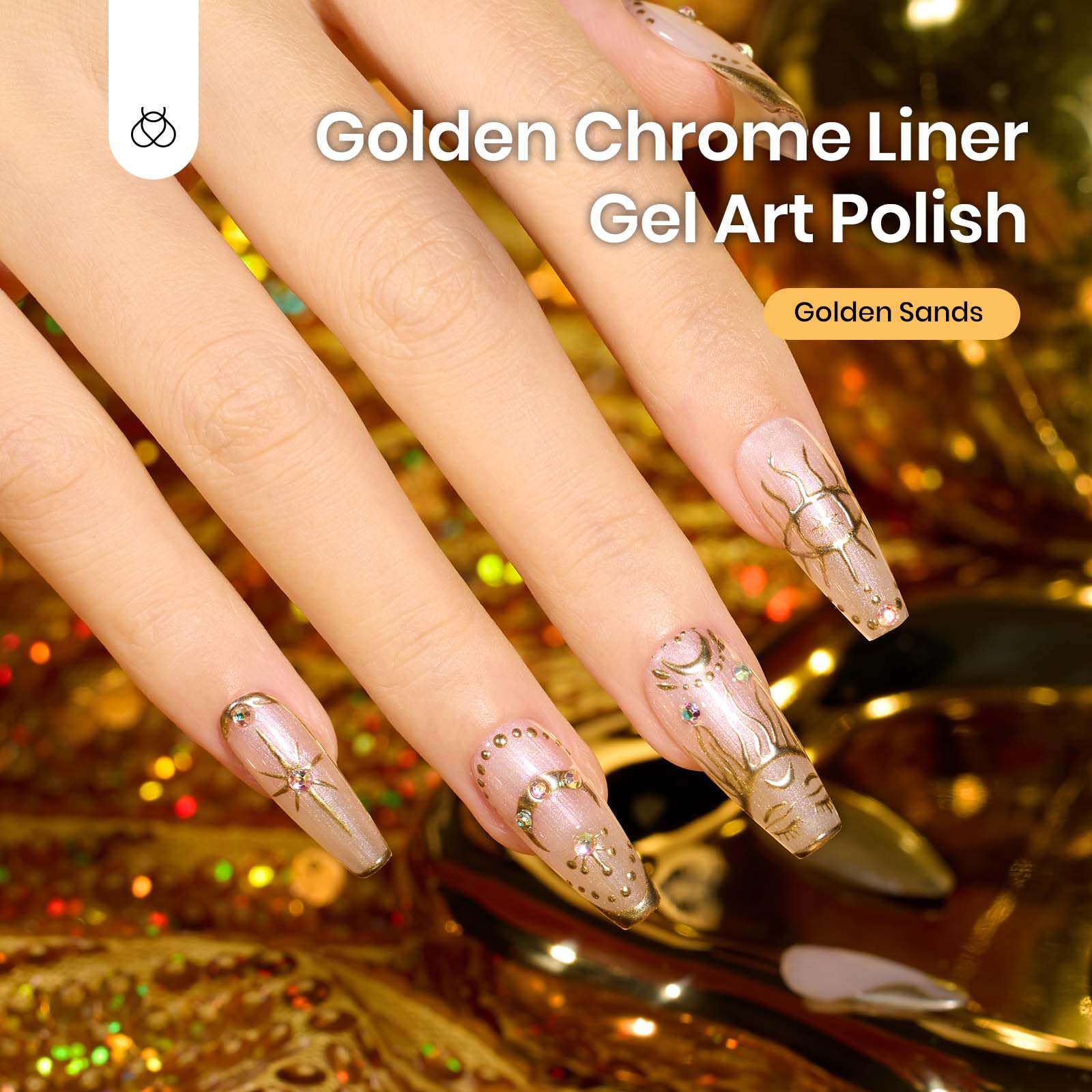 Beetles Gel Polish: pinceau fin intégré pour dessins précis.