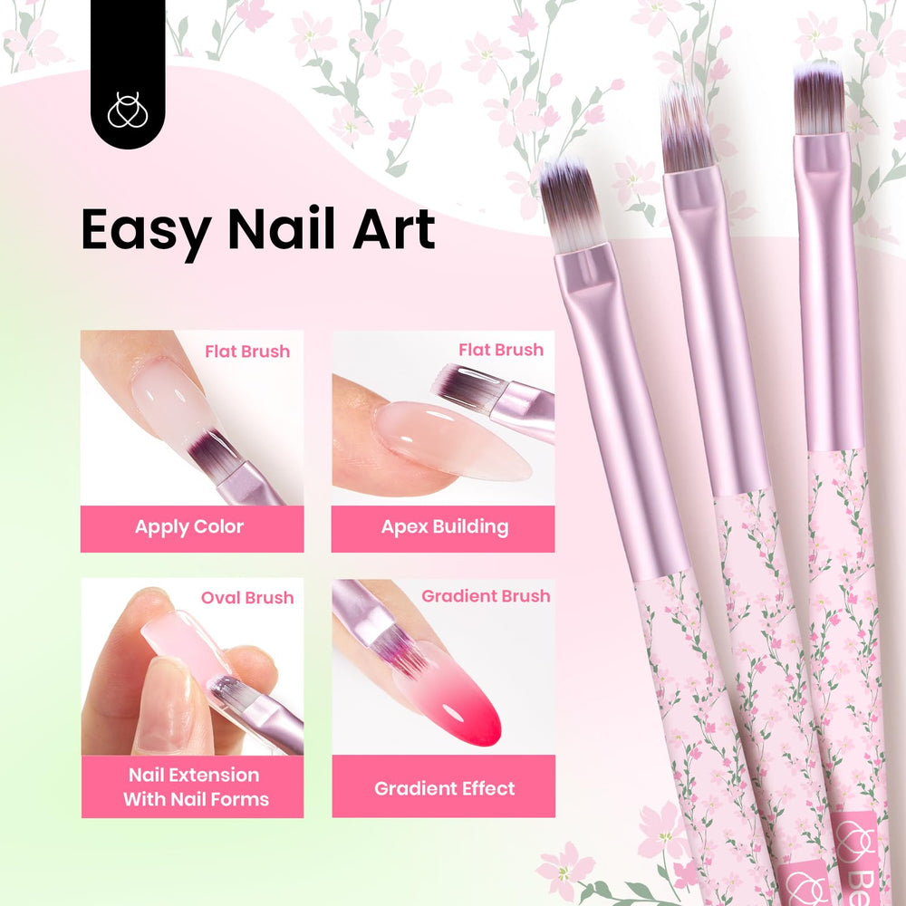 Pinceau plat Beetles Gel Polish pour remplissage uniforme et précis.