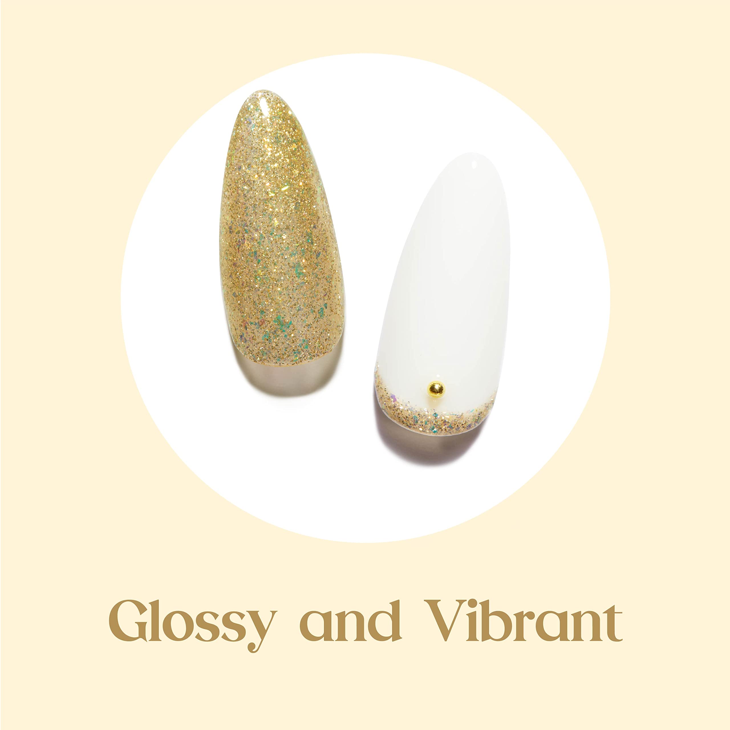 Beetles Gel Polish reflets or champagne pour une finition lumineuse