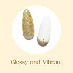 Beetles Gel Polish reflets or champagne pour une finition lumineuse