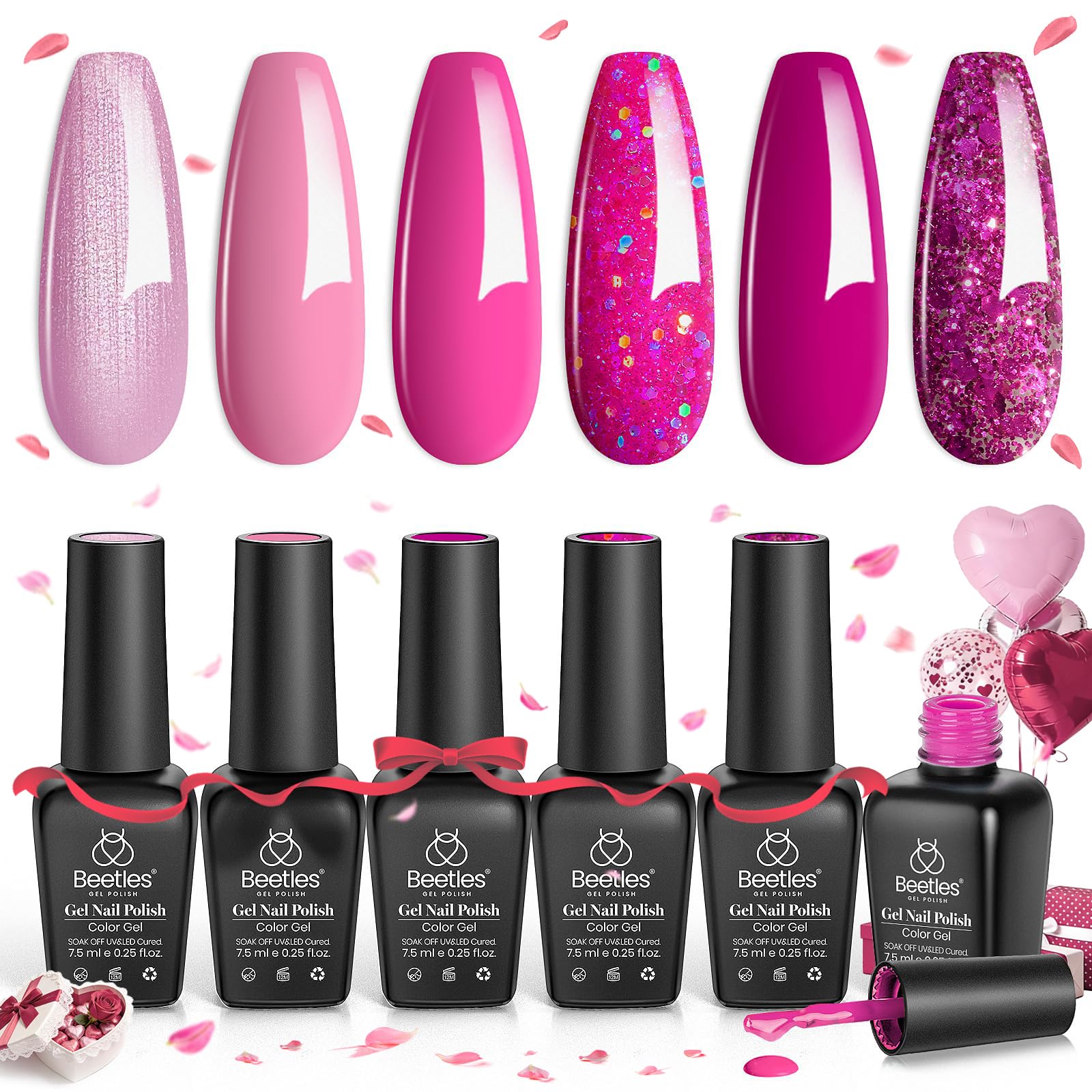 Beetles Gel Polish Rose Angel – bouteille rose, vernis longue tenue