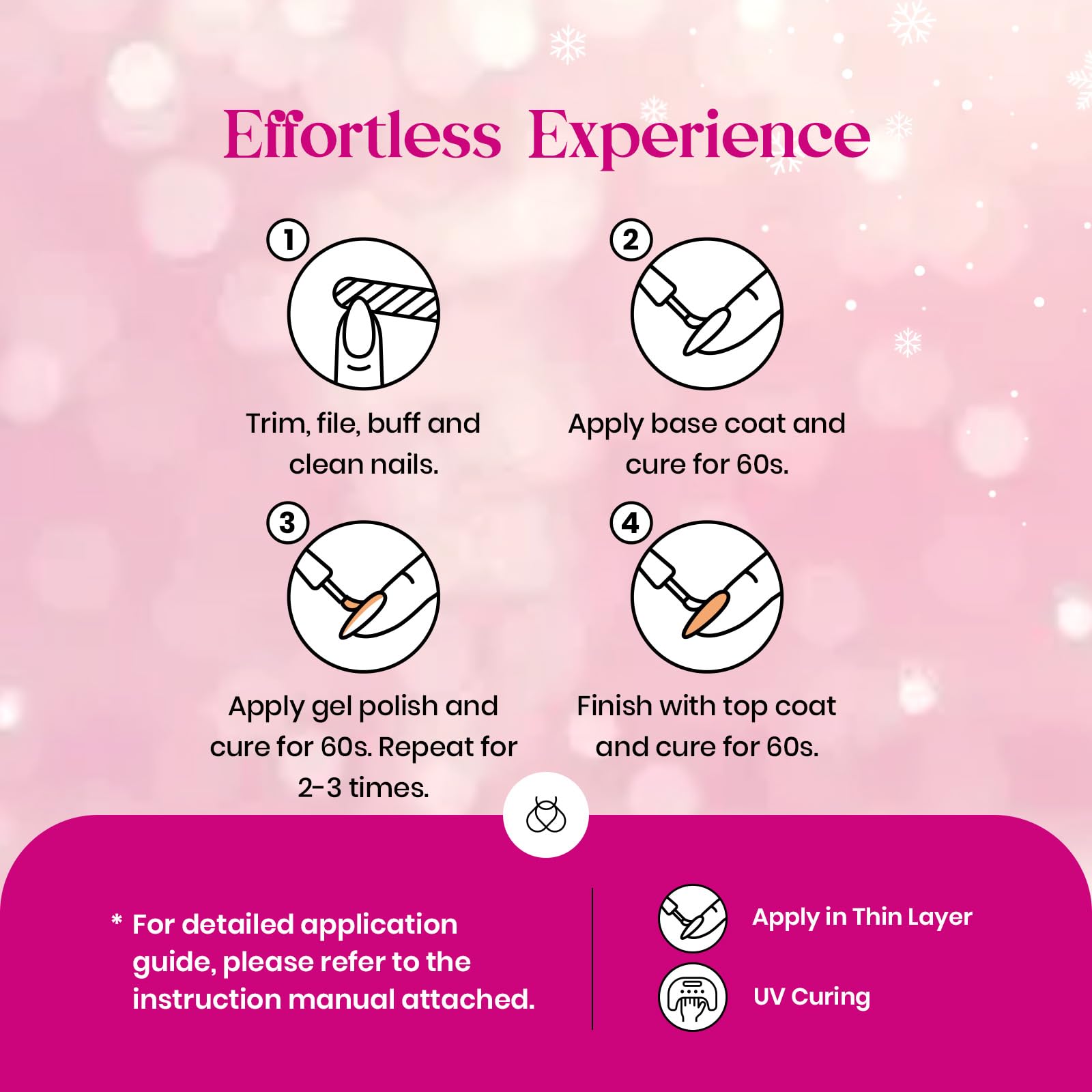 Beetles Gel Polish Rose Angel – kit complet facile d utilisation pour look rapide