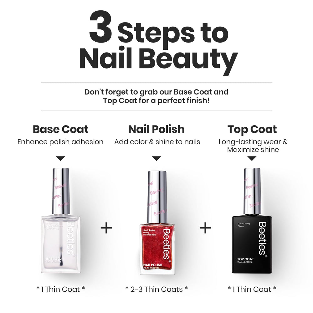 Beetles Gel Polish rouge sang – couleur audacieuse et sophistiquée.