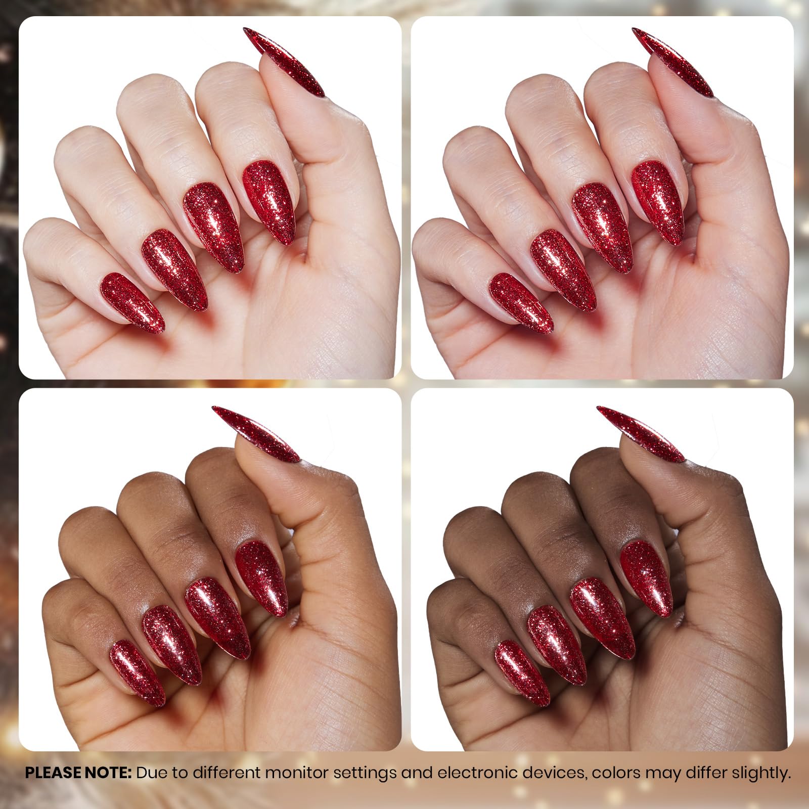 Beetles Gel Polish rouge vin pour manicure DIY festive