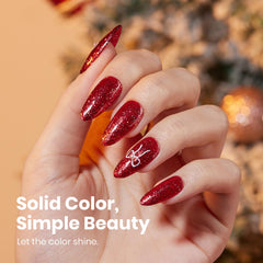 Beetles Gel Polish rouge vin scintillant pour brillance longue durée