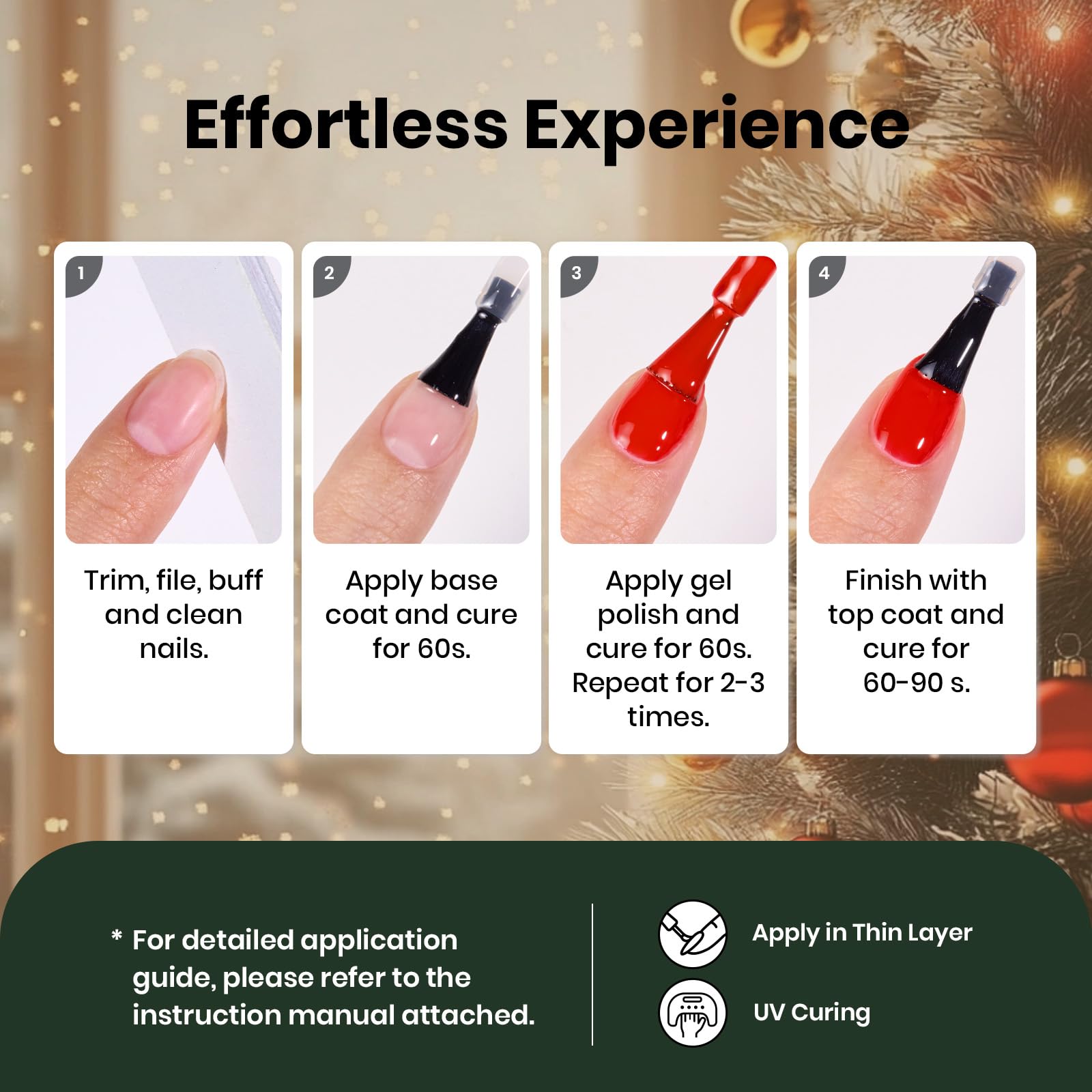 Beetles Gel Polish rouge vin, cure UV LED facile et efficace
