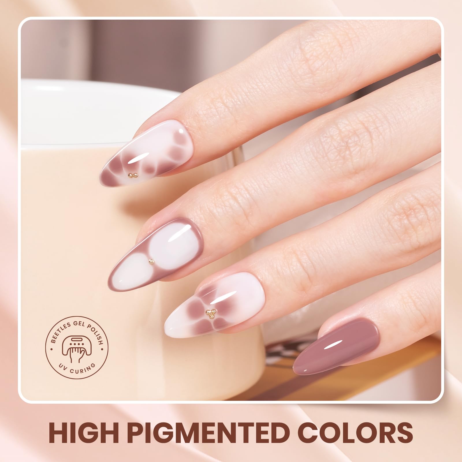 Beetles Gel Polish Set neutral nude palette for versatile looks.