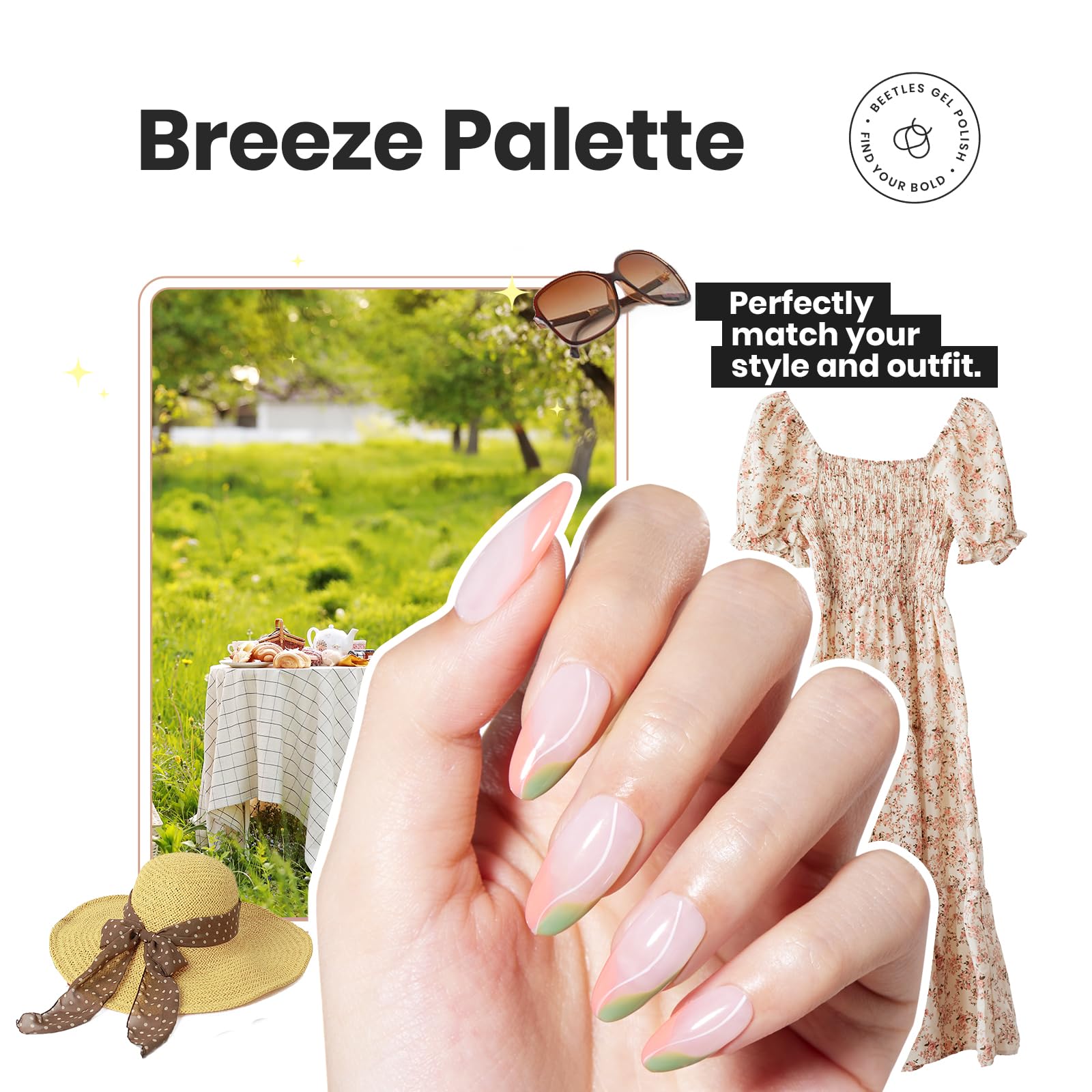 Beetles Gel Polish P176 bouteille en main, retouches rapides et allure personnalisée