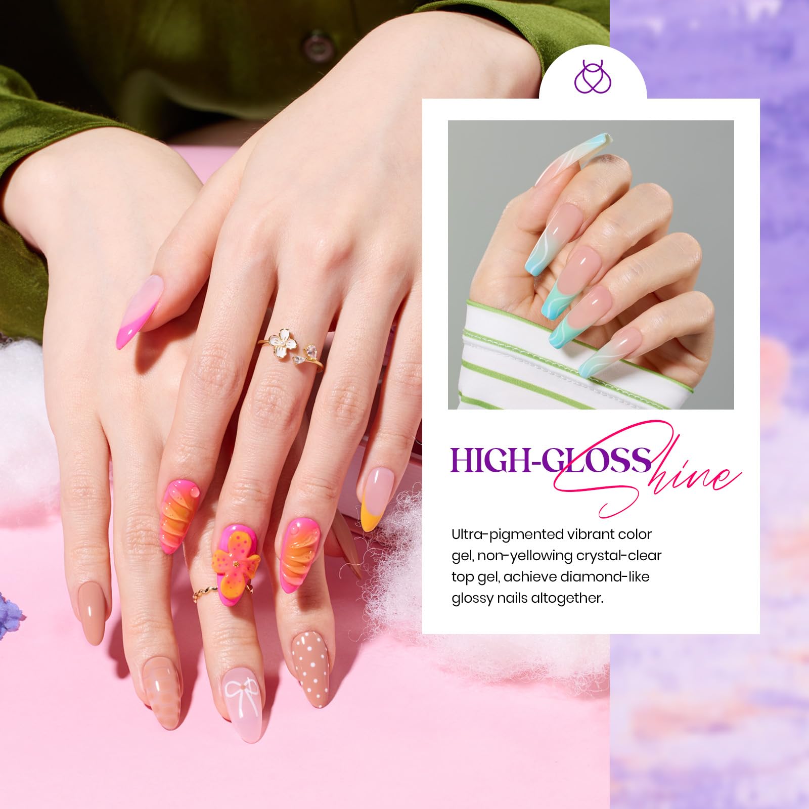 Beetles Gel Polish stickers aléatoires pour personnaliser les ongles.
