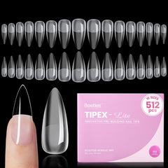 Beetles Gel Polish Tippex Lite Apex: embouts stiletto offrant fini naturel et durable.