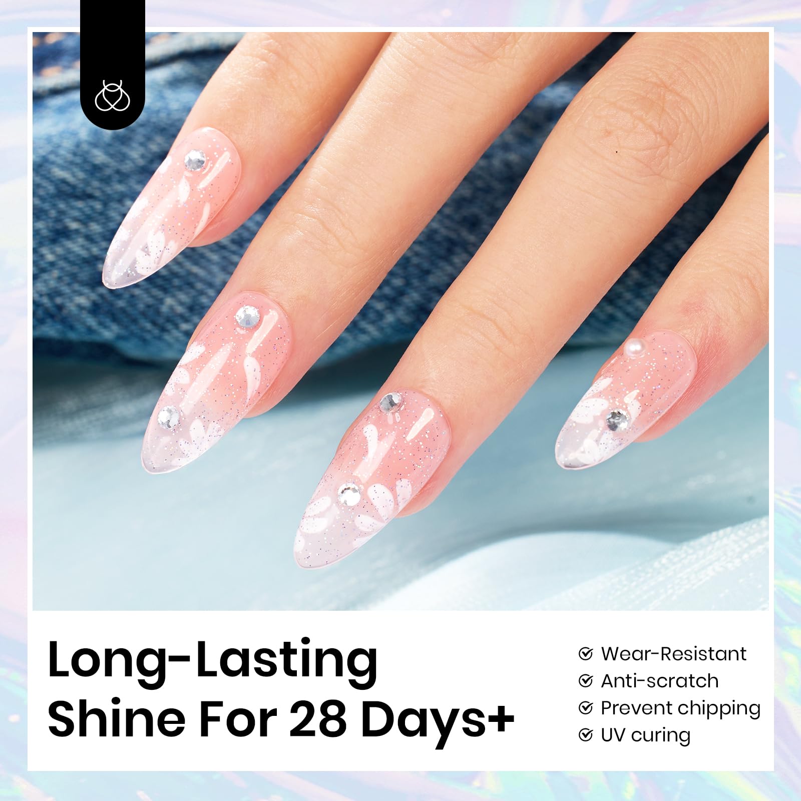 Beetles Gel Polish Top Coat compatible avec gel couleur et poly gel.