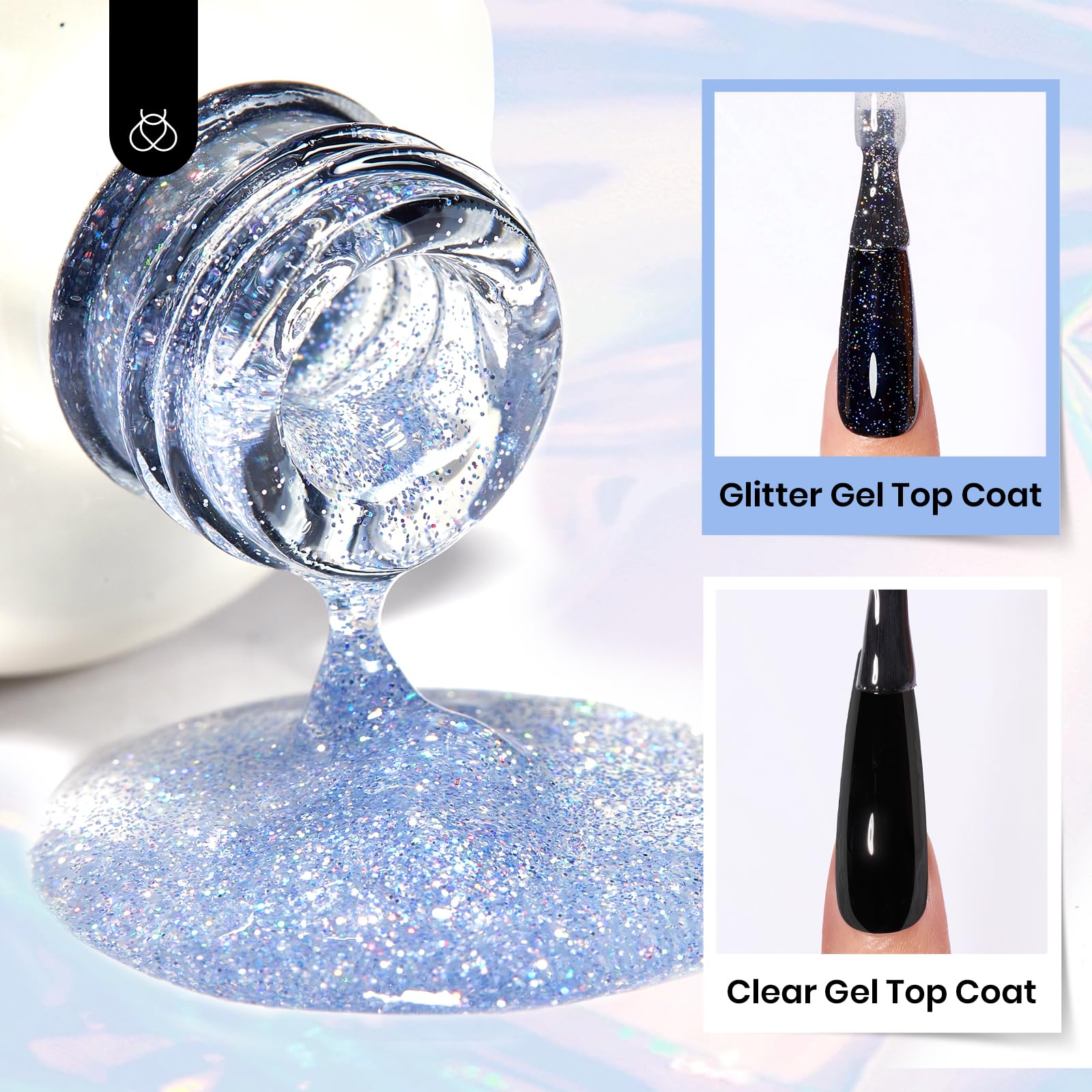 Beetles Gel Polish Top Coat durable 28 jours protège les ongles.