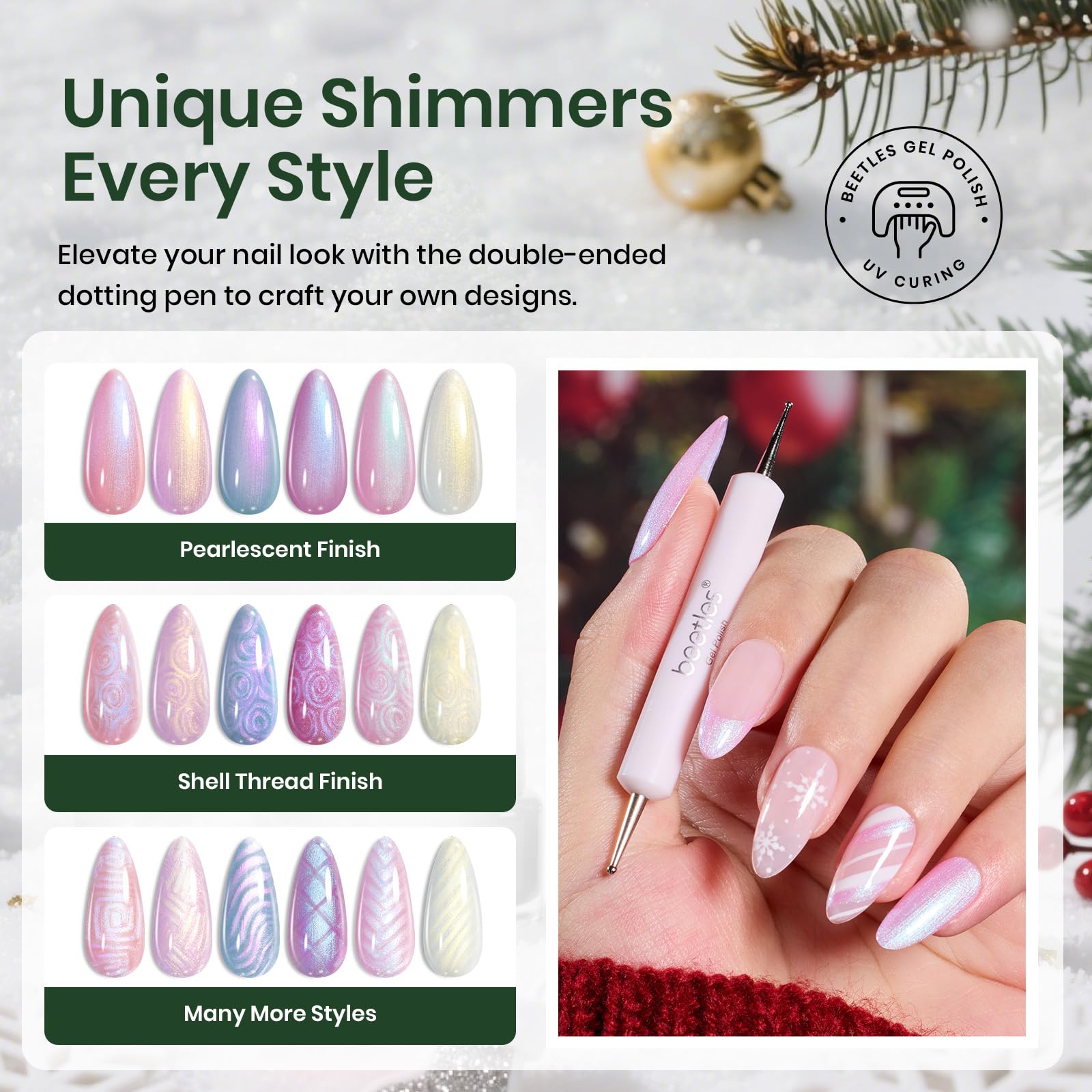 Beetles Gel Polish Bleu nacré – nuance vibrante pour des motifs audacieux.