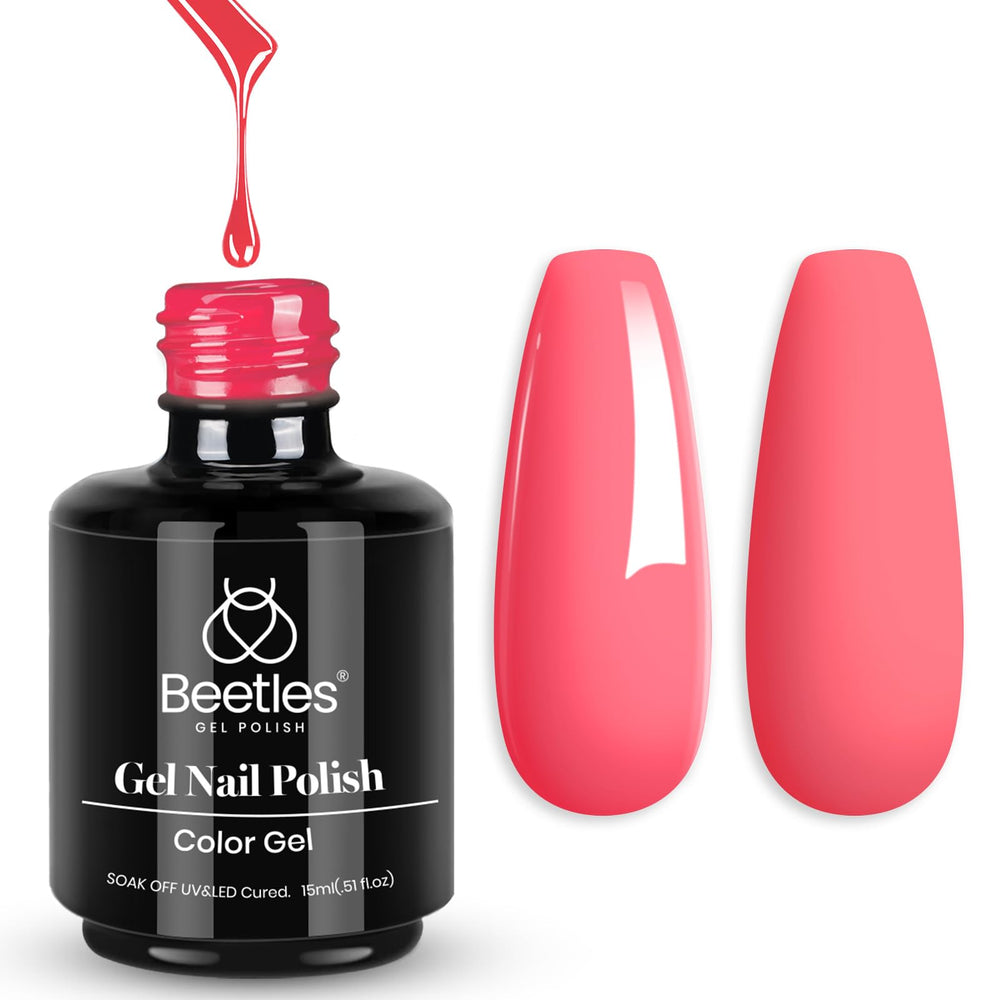 Beetles Gel Polish Rose Fraise Cocktail, allure élégante et durable.