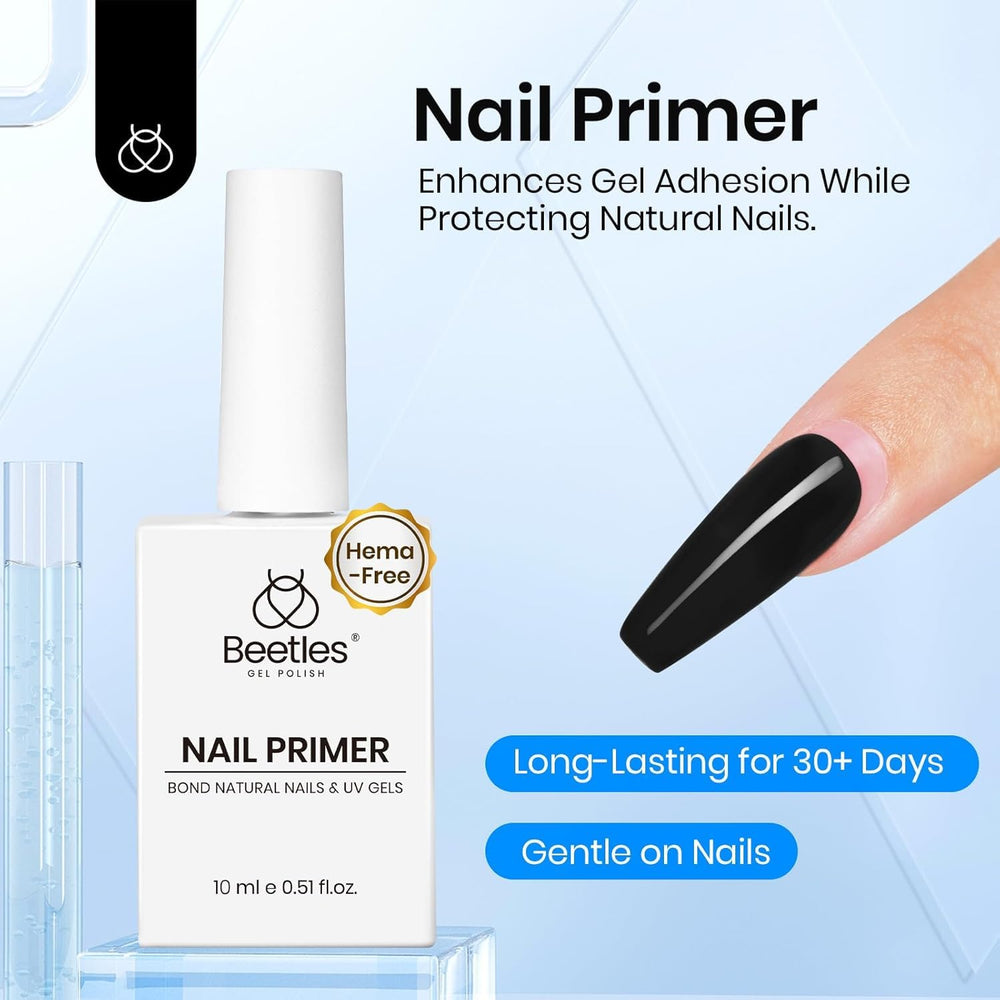 Beetles Gel: primer déshydratant pour adhérence renforcée des ongles.