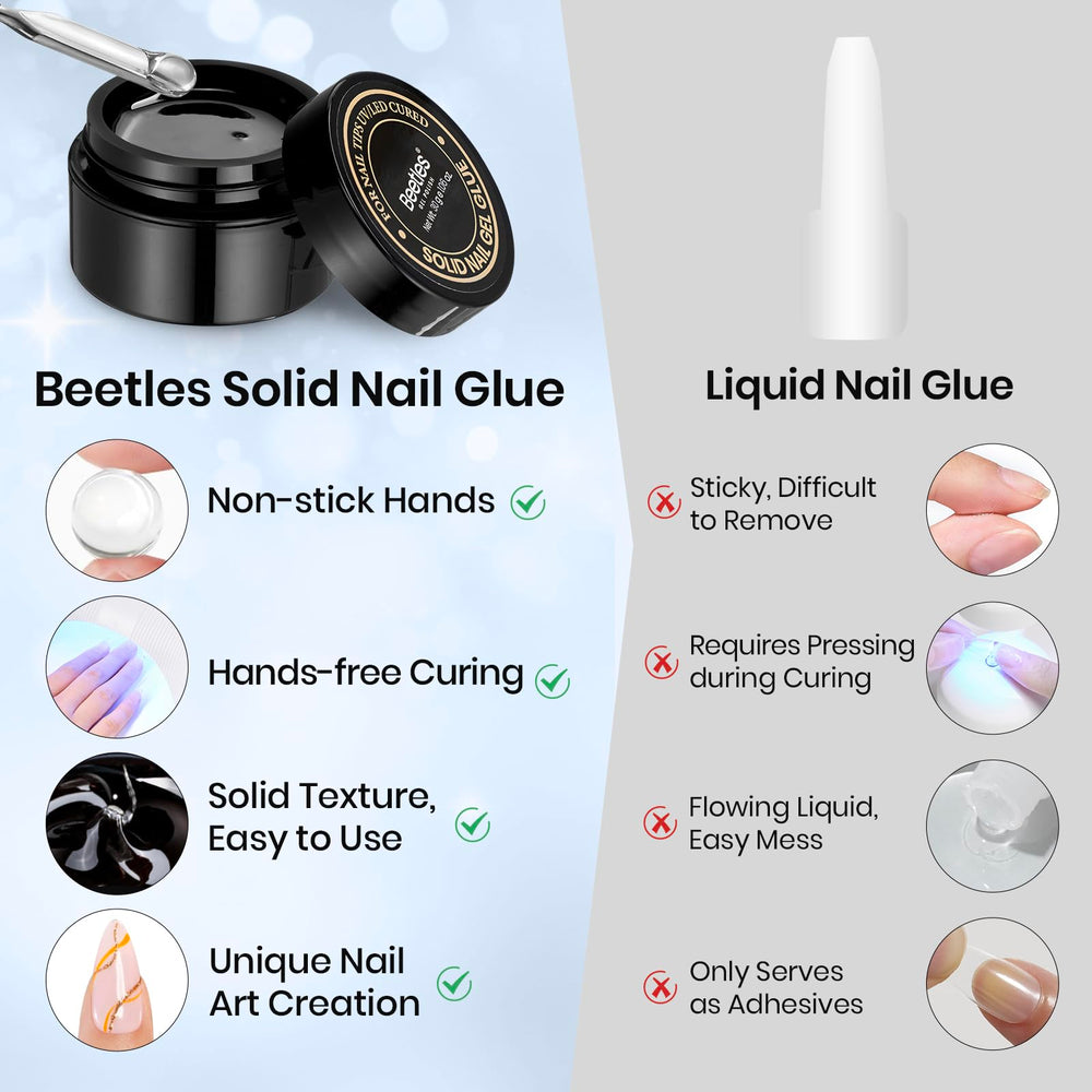 Beetles Gel Solide mis en cure sous lampe UV/LED.
